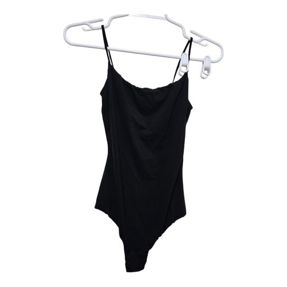 Quince Women’s M Black Stretch Bodysuit Adjustable Strap Scoop - Picture 2 of 8